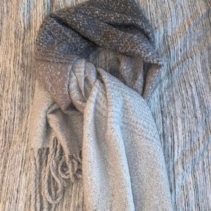 Large White & Gray Scarf